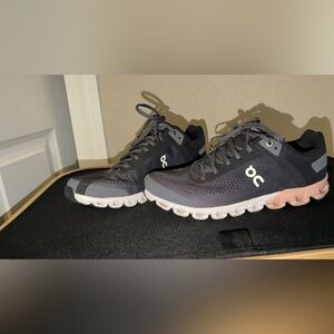 On Running Black and Pink Sneakers